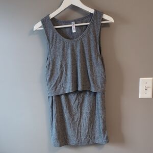 Latched Mama Gray Ribbed Tank